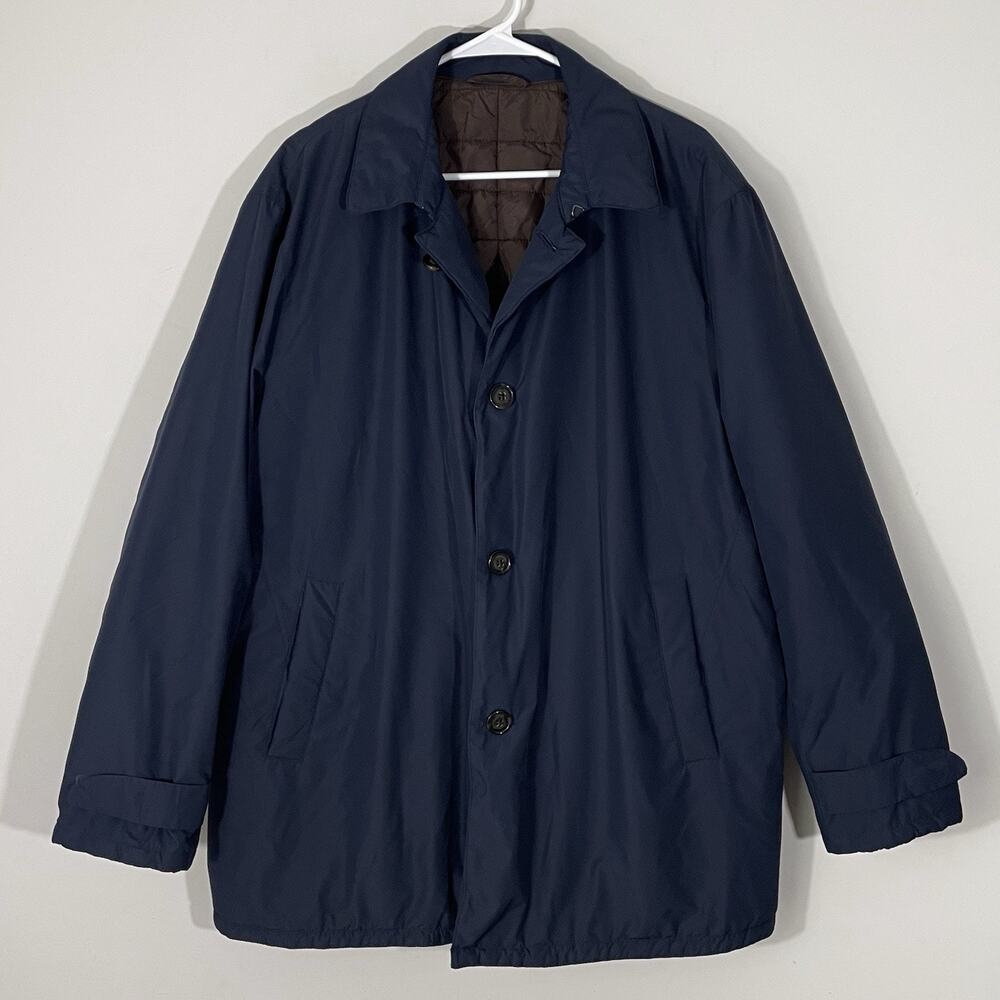 Lauren Ralph Lauren Water Repellent Primaloft Overcoat Men's Sz 46R Navy Mac